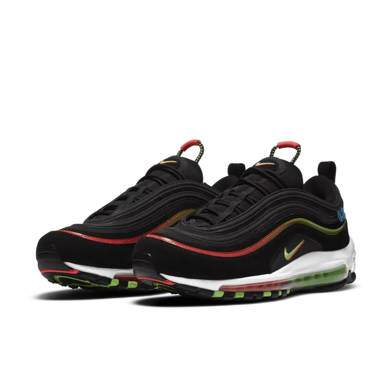 Nike Air Max 97 Worldwide Black Black/Flash Crimson-White-Green Strike (CZ5607-001)