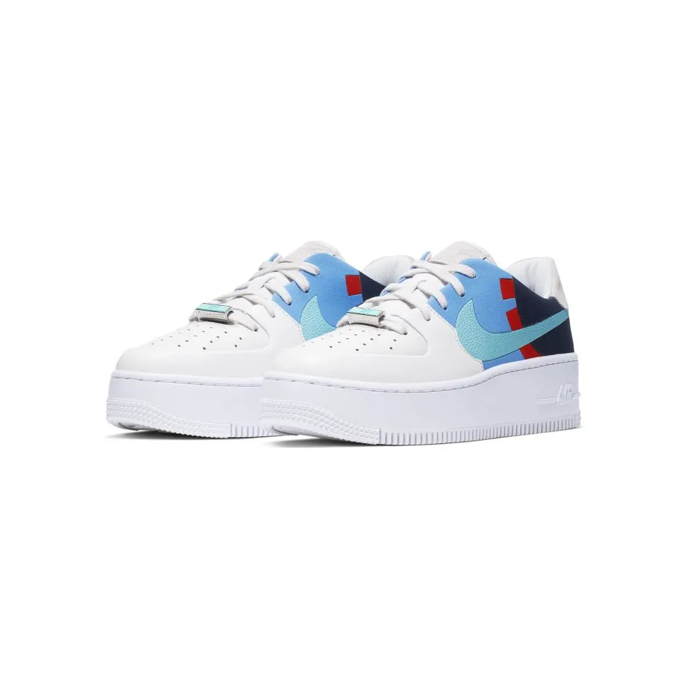 Nike Air Force 1 Low Sage White Light Blue (W) White/Red/Light-Blue (BV1976-002)