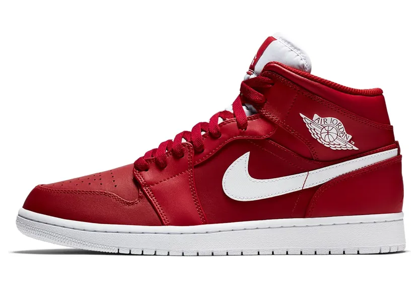 Air Jordan 1 Mid Red White (554724-600)