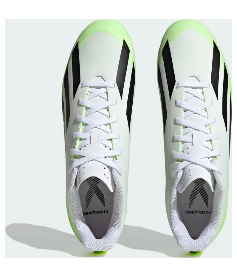 adidas X Crazyfast.4 FG Cloud White Core Black Lucid Lemon (HQ4535)