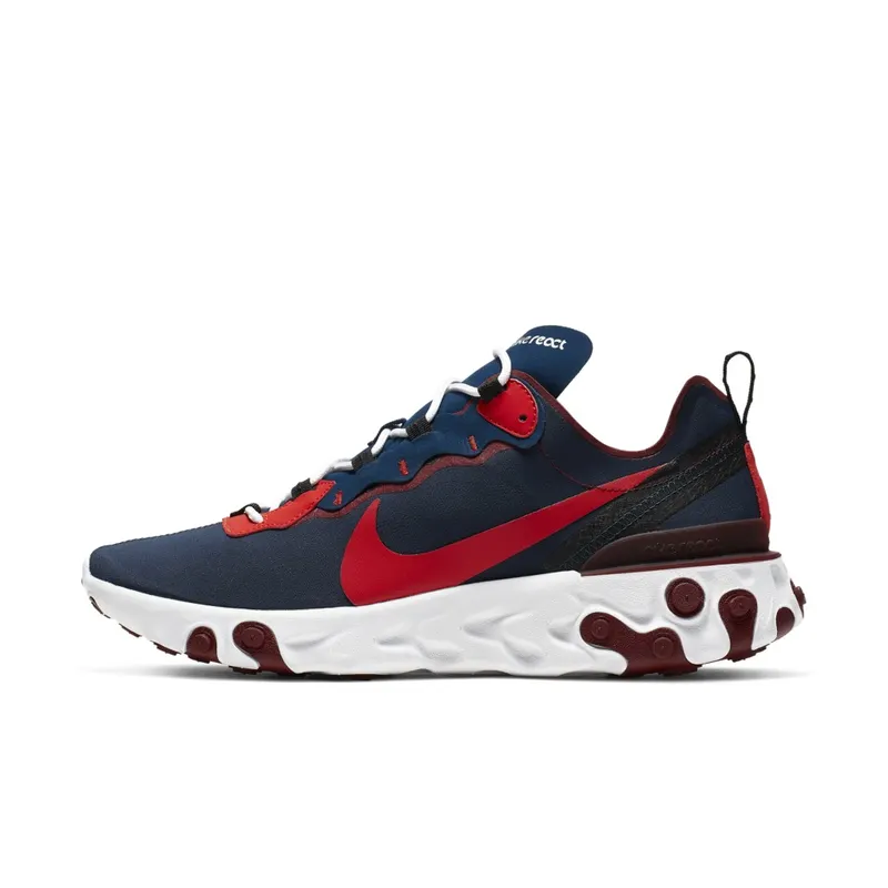 Nike React Element 55 Rabid Panda Blue Void/Team Red-White-Habanero Red (CJ0769-400)