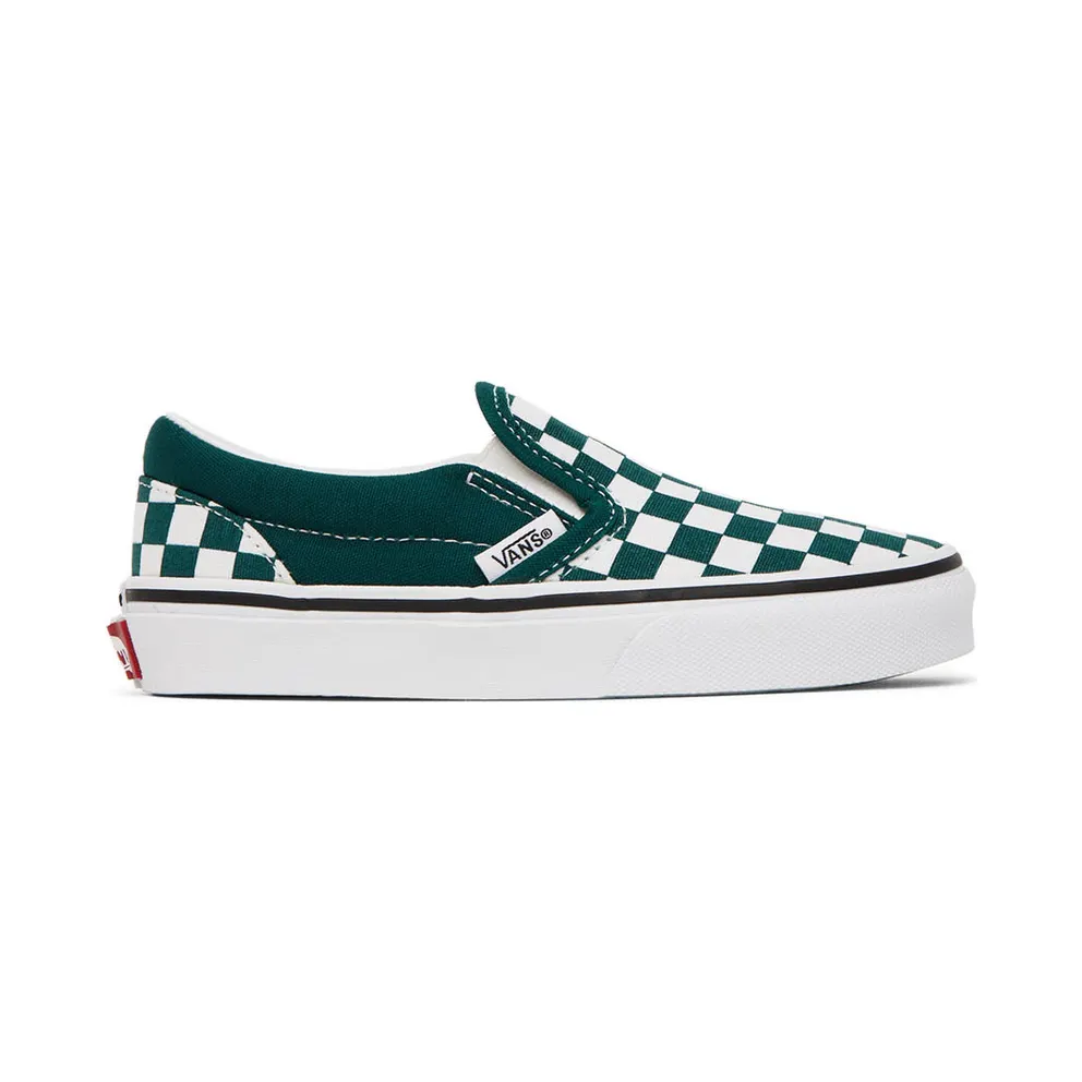Vans Kids Green Classic Slip-On Little Kids Sneakers (VN0A7Q5G60Q)
