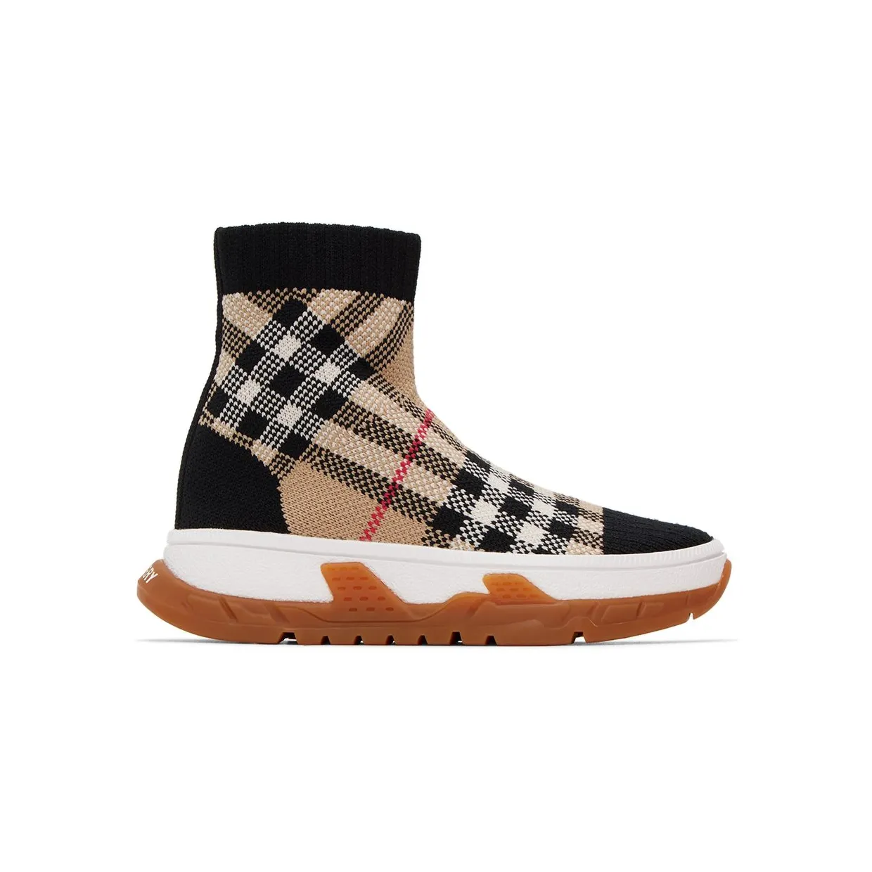 Burberry Union Sock – “Vintage Check Black Beige” (8053050) (2)