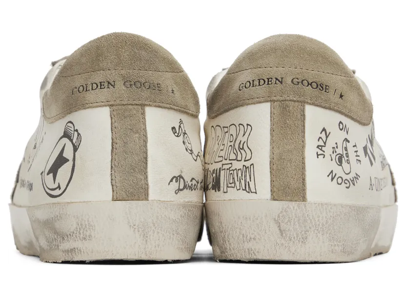 Golden Goose White & Taupe Super-Star Sneakers (GMF00101.F003284.10961) (2)