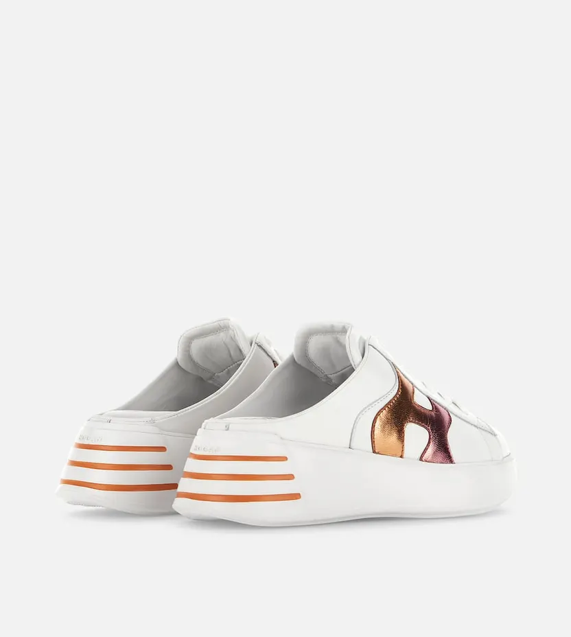 Hogan Rebel – Mules White Orange Pink (HXW5640EG82N9V0TD3) (2)