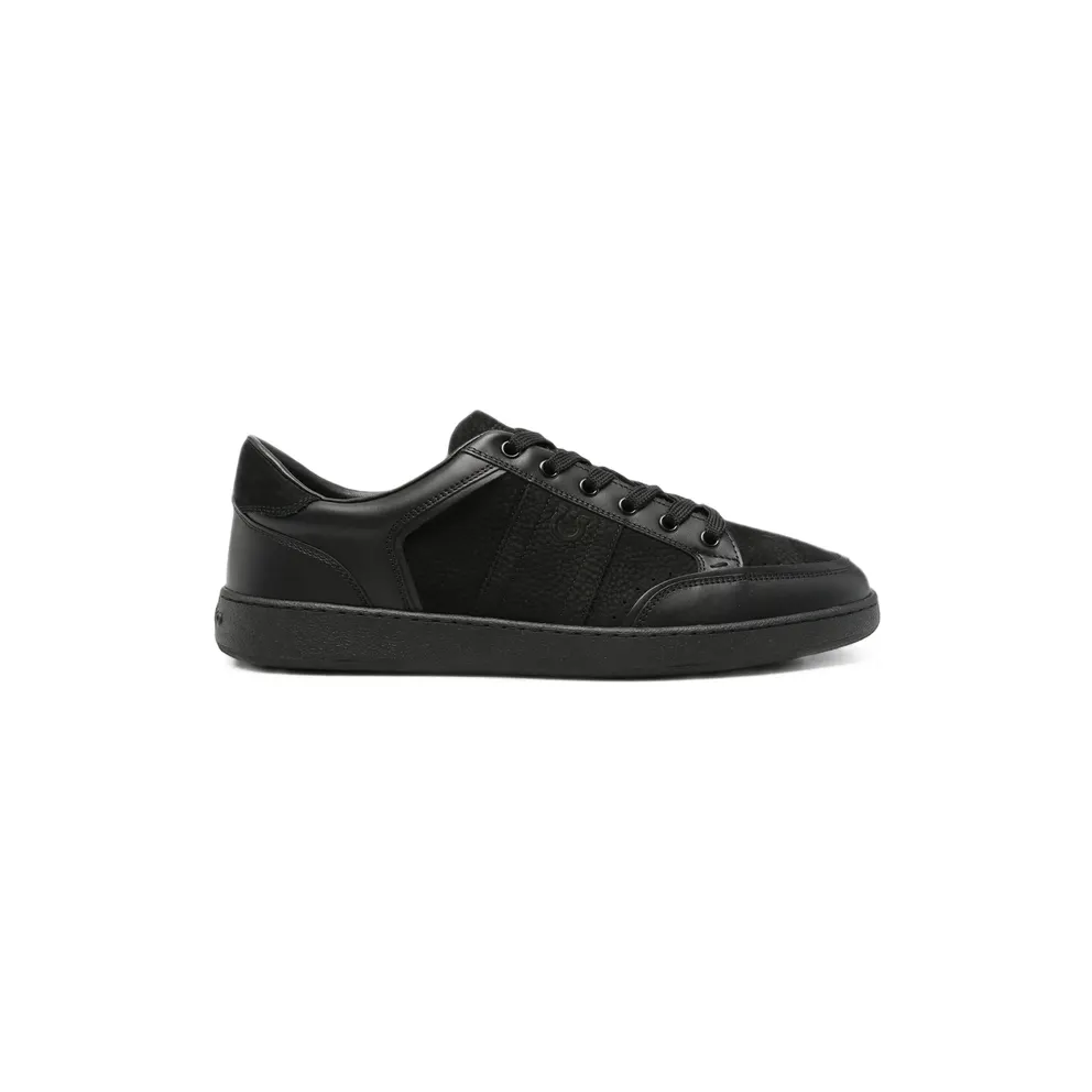Ferragamo Gancini Panelled Leather “Black” (02B081 0798331 M Black)