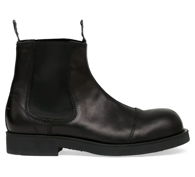 Mm6 Maison Margiela Biker Leather Chelsea “Black” (P7431 SH1WU0014 T8013)