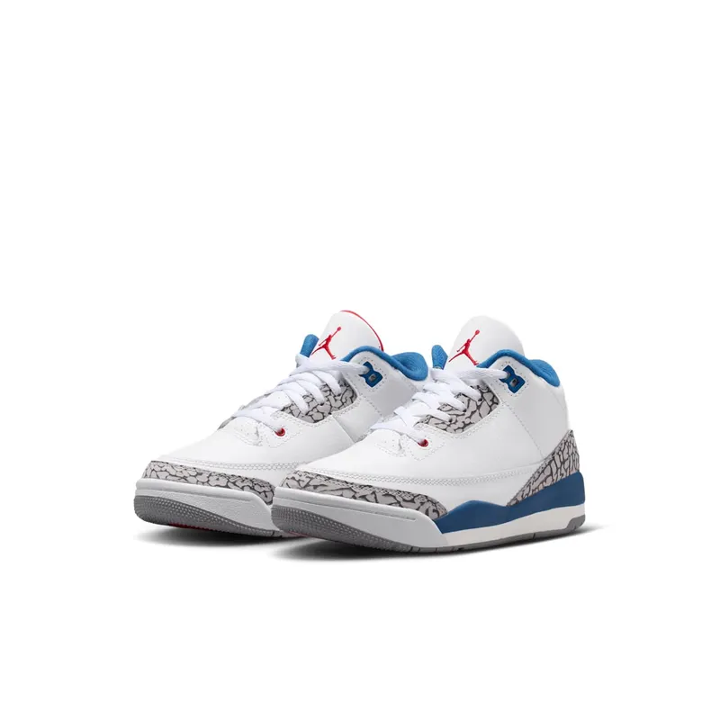 Jordan 3 Retro – True Blue – “White / True Blue / Cement Grey / Fire Red” (DM0966-104)