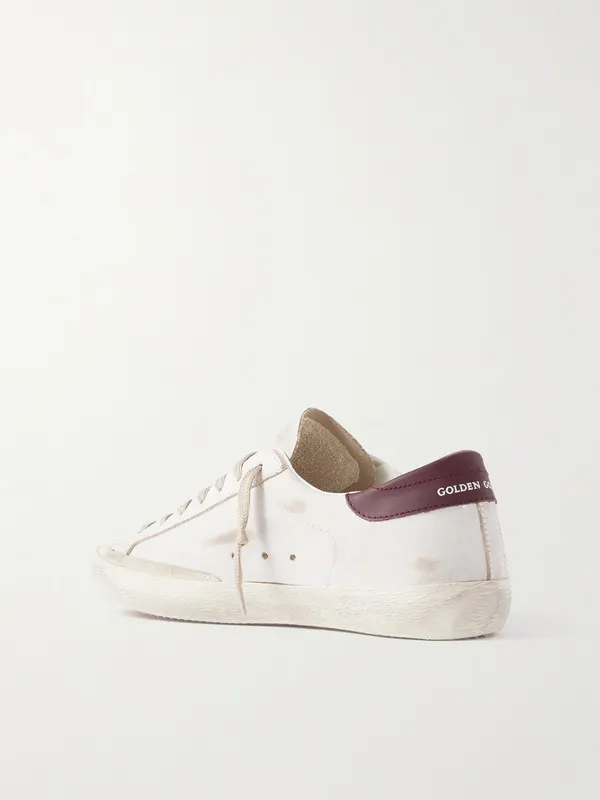 Golden Goose Super-Star Distressed Leather Sneakers White (GMF00101.F008114) (4)