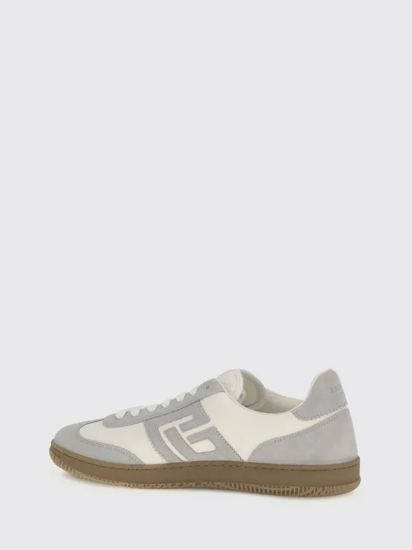 Balmain Swan Low-Top Suede and Leather with PB Monogram Grey (HM1VI360LBEWYKS)