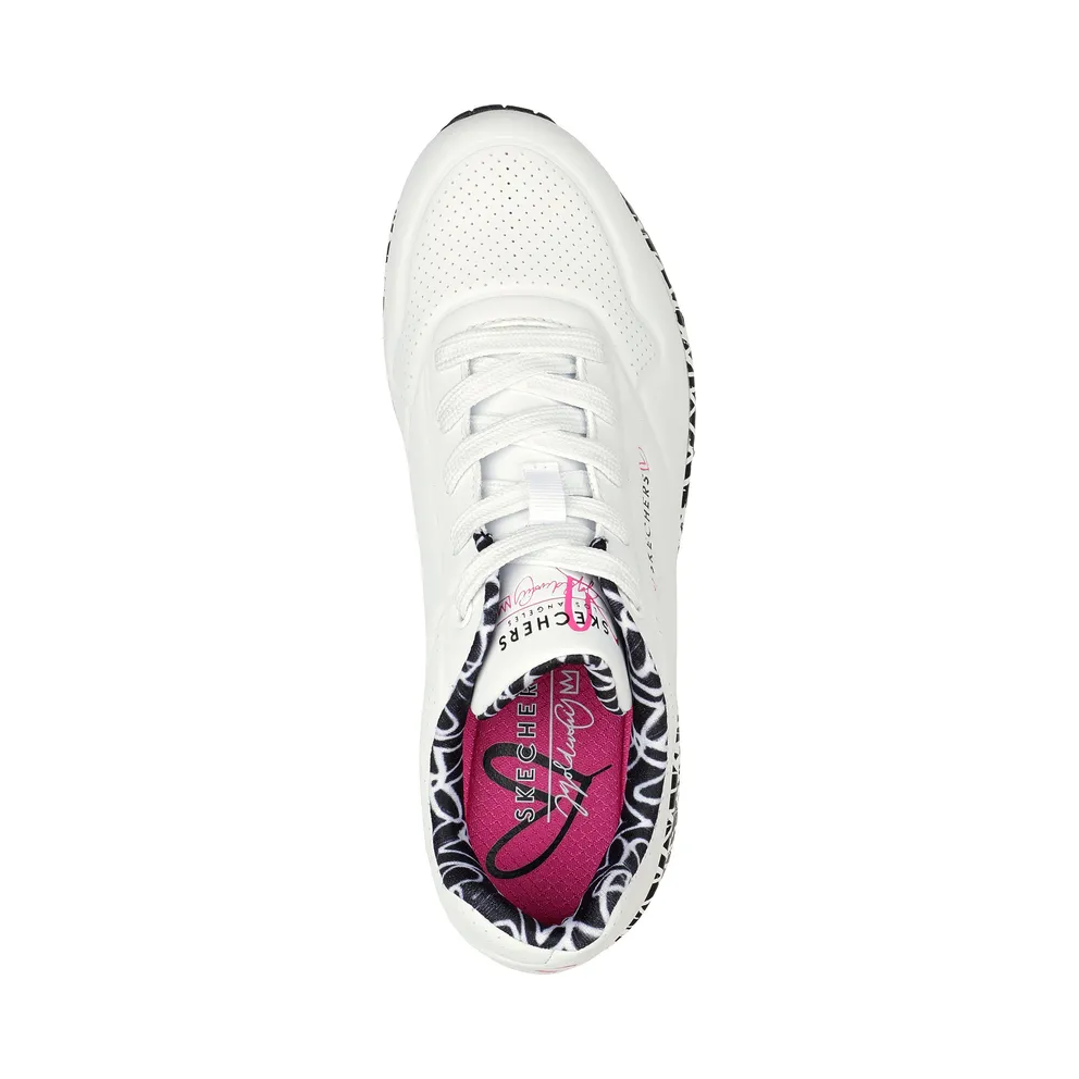 Skechers x JGoldcrown: Uno Loving Love “White / Black (155506 Wbk)” (155506WBK)