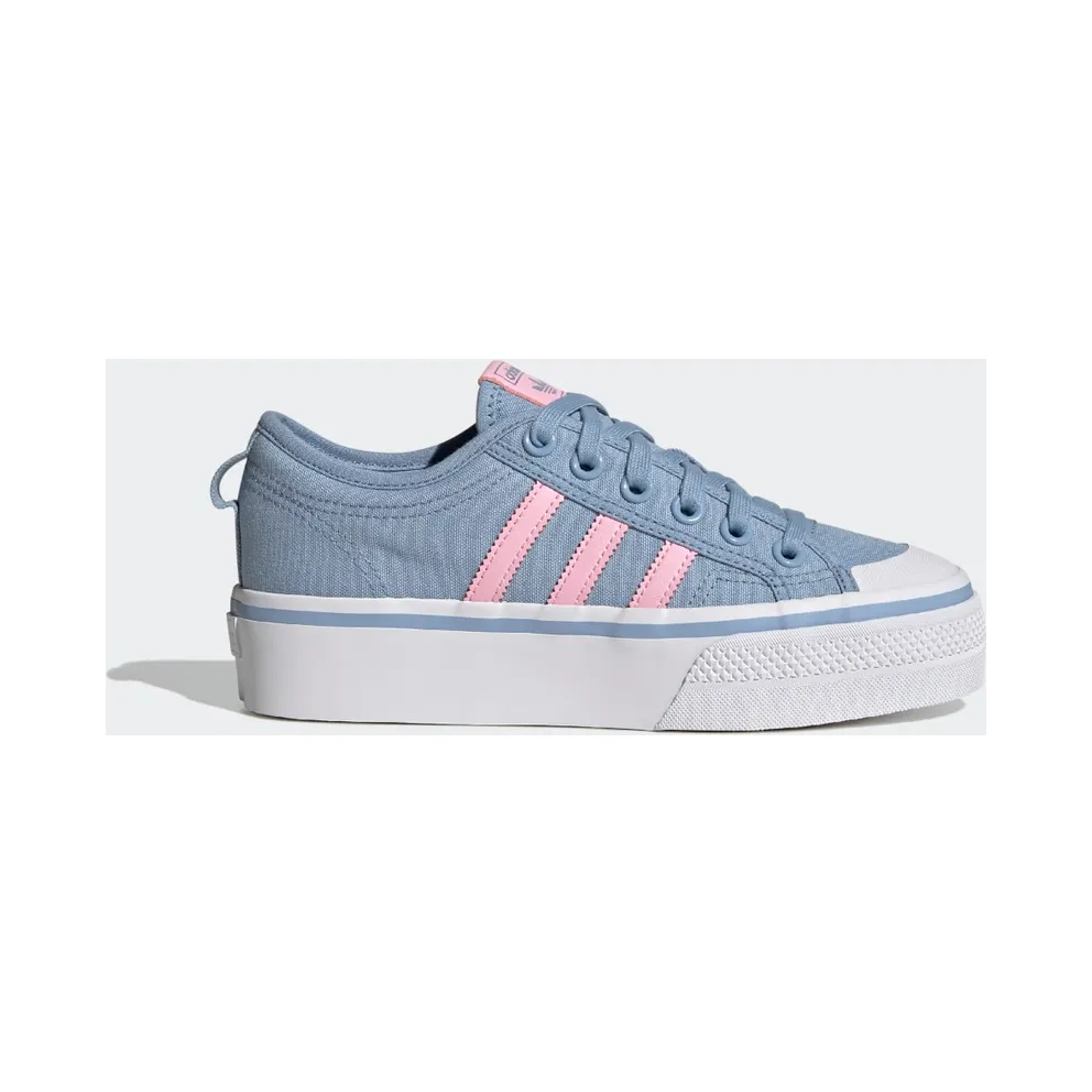 adidas Nizza Platform Schuh Altered Blue / Bliss Pink / Cloud White (GV9180)