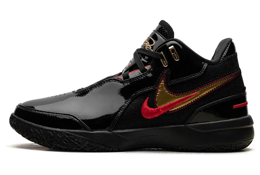 Nike Zoom LeBron NXXT Gen AMPD “Black University Red Gold” (FJ1566-001)
