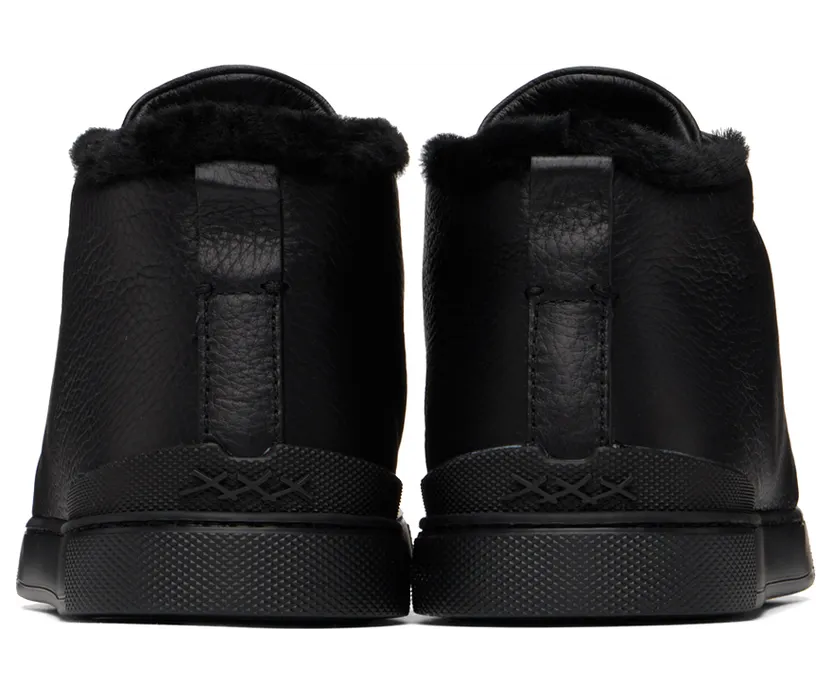 ZEGNA Black Triple Stitch Sneaker (LHCLM-S5137Z) (2)