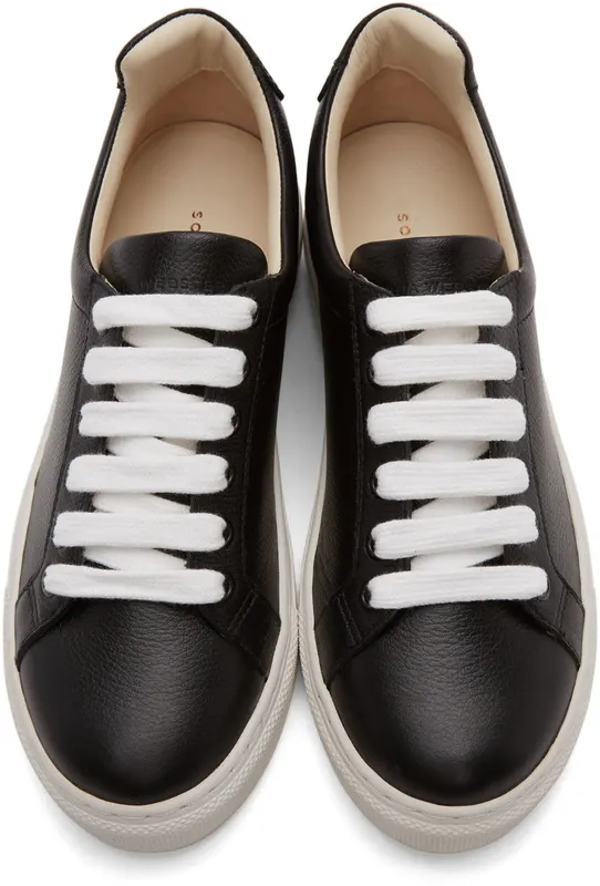 Sophia Webster Black & White Butterfly Low Sneakers (SSS22138)