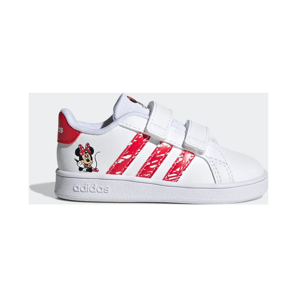 adidas x Disney Minnie Maus Grand Court Schuh Cloud White / Cloud White / Ray Red (GY8011)