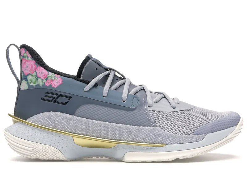 Under Armour Curry 7 Floral Chinese New Year (2020) Grey/Midnight Turquoise-Gold-White (3021258-103)
