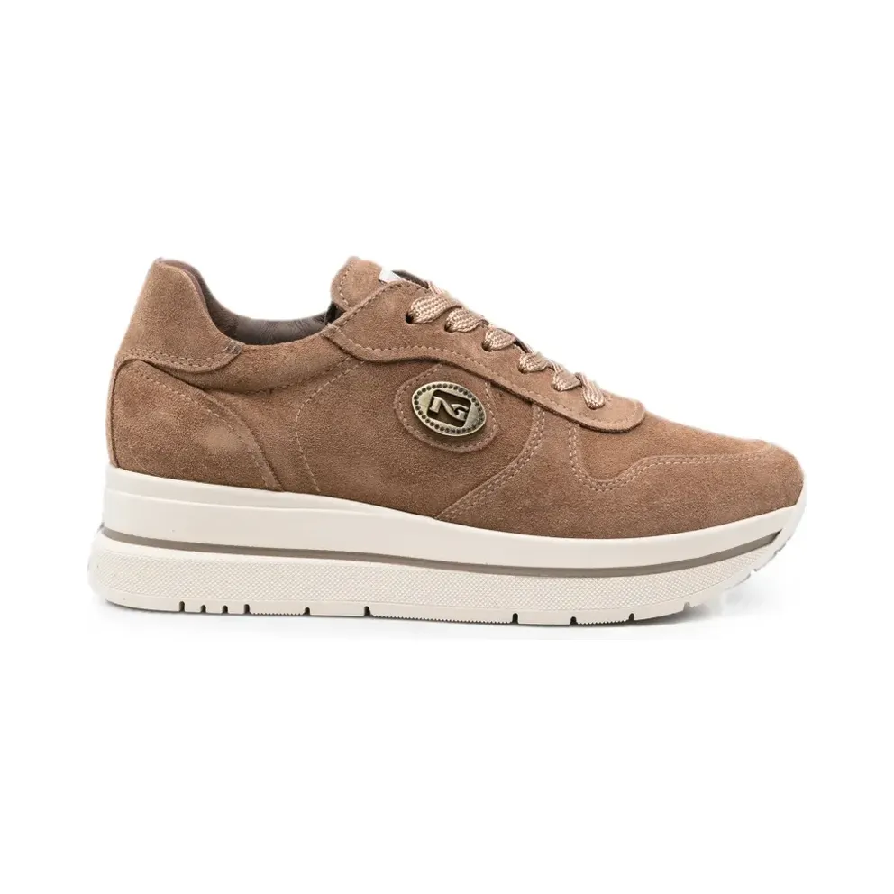 Black GIARDINI logo-plaque platform – Brown (I617362D442)