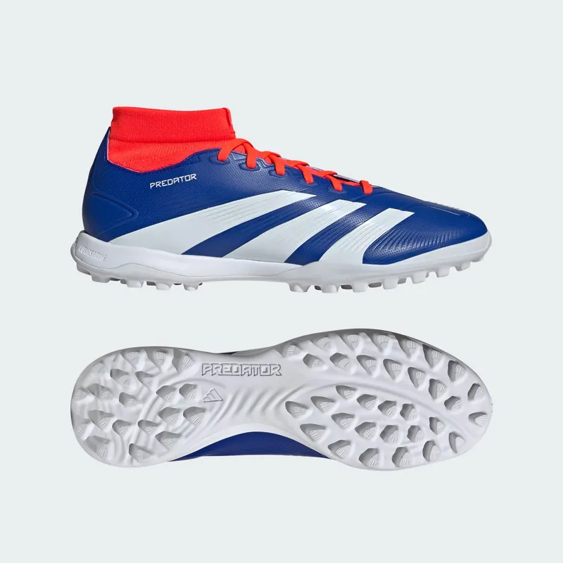 adidas Predator League Mid Turf Lucid Blue Cloud White Solar Red (IF6387)