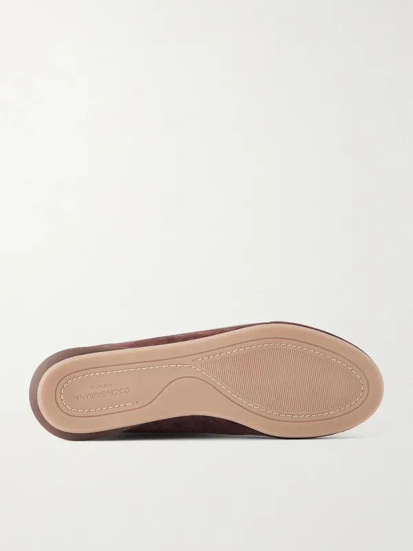 Dolce&Gabbana Leather-Trimmed Suede Brown (CS2473)