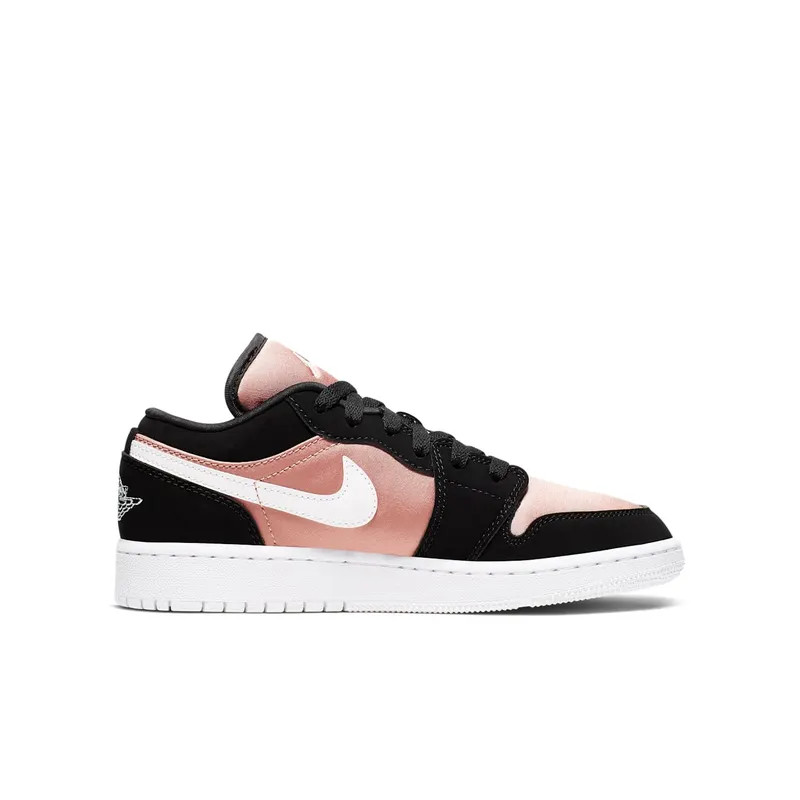 Jordan 1 Low Black White Rose Gold (GS) Black/White-Rose Gold (554723-090)