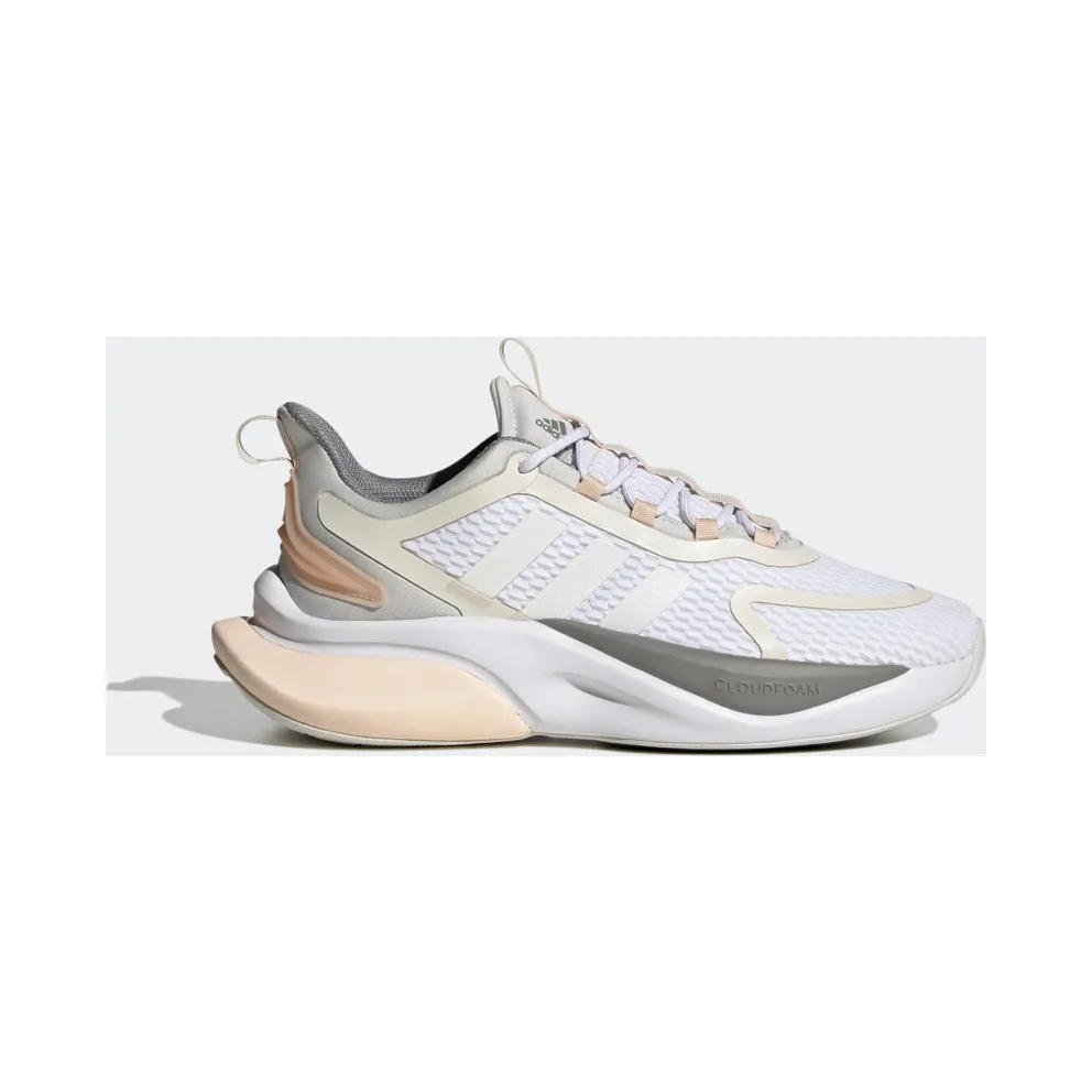 adidas Alphabounce+ Sustainable Bounce Lifestyle Laufschuh Cloud White / Zero Metalic / Grey Three (HP6147)