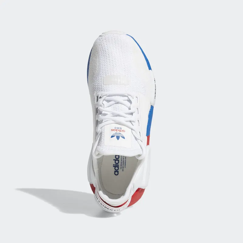 adidas NMD R1 V2 White Red Blue (GS) Cloud White/Crystal White/Lush Red (FX4150)
