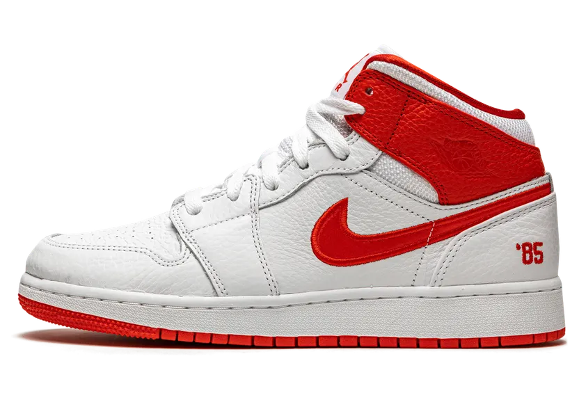 Air Jordan 1 Mid 85 GS White Red Blue (DH0200-100)