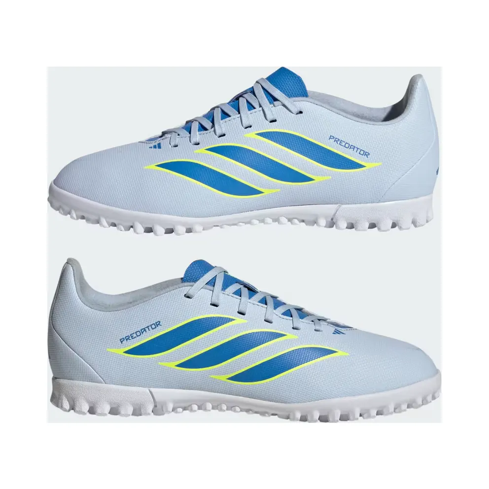 adidas Predator Club Turf Football Shoes Kids “Crystal Sky / Ray Blue / Team Solar Yellow 2” (JS0366)