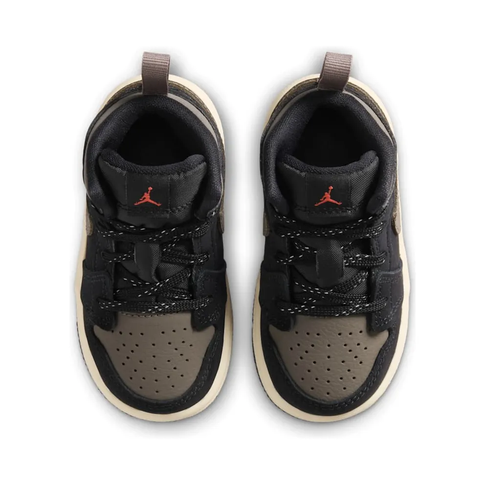 Air Jordan 1 Black/Light Wild Mango/Muslin/Olive Grey (IB7054-002)