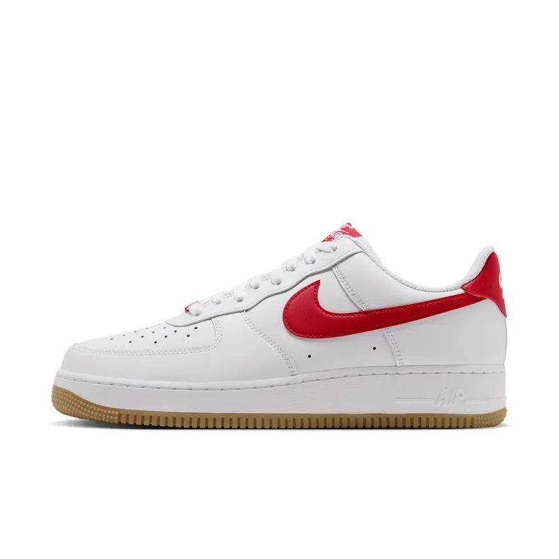 Nike Air Force 1 Low – “White / Gum Light Brown / Challenge Red” (FJ4146-136)