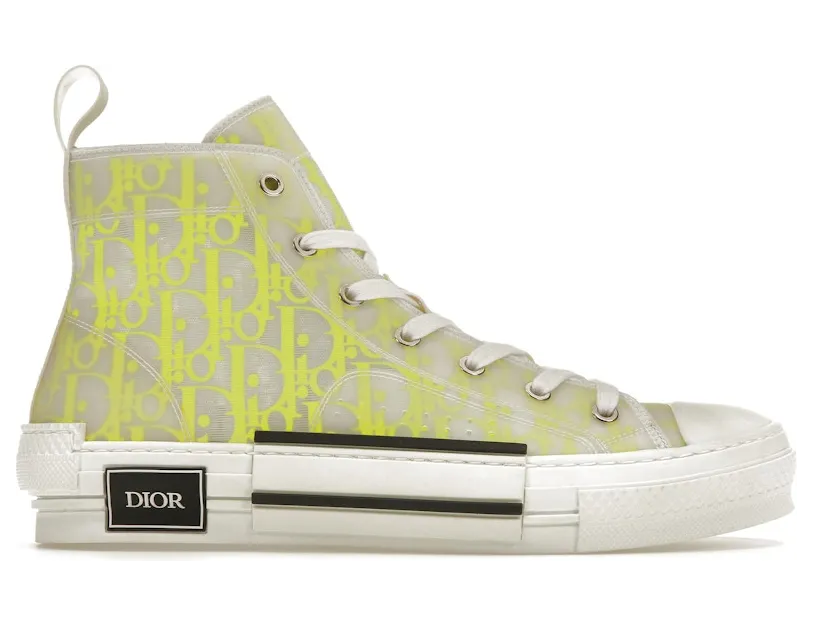 Dior B23 High Top White Yellow Oblique (3SH118YNT H160)