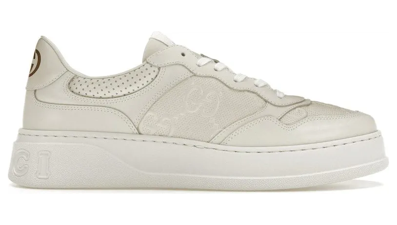 Gucci GG Embossed White Leather (669582 1XL10 9014)