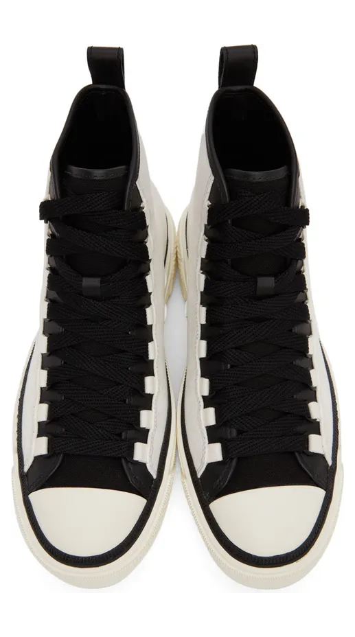 AMIRI White & Black M.A. Court High Sneakers (PS22MFS015-111) (5)