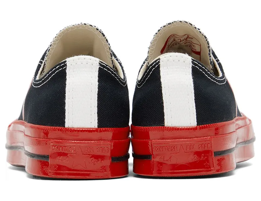 Comme des Garçons Play Off-White & Red Converse Edition Chuck 70 Low-Top Sneakers (P1K123) (2)