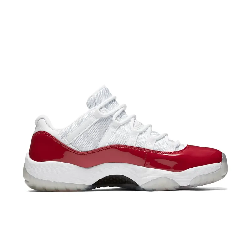 Jordan 11 Retro Low Cherry (2016) White/Varsity Red-Black (528895-102)