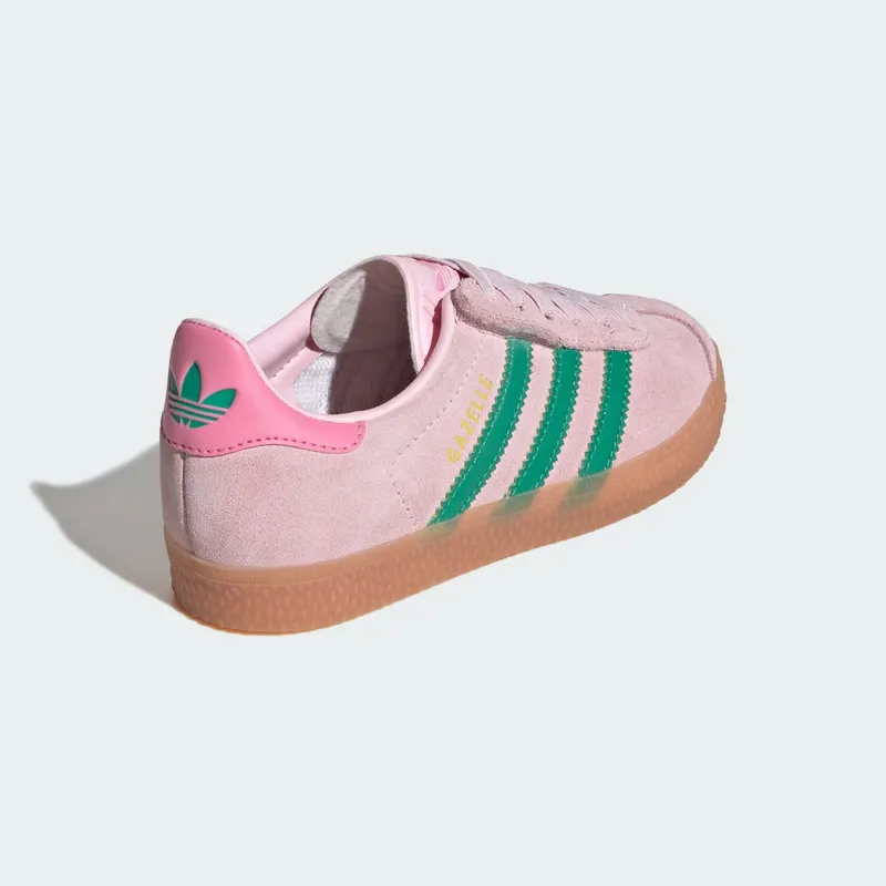 Adidas Gazelle Comfort Closure with Elastische Veters Kids Clear Pink / Court Green / Bliss Pink (JQ7837)