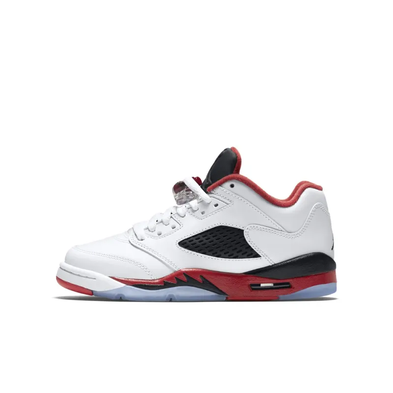 Jordan 5 Retro Fire Red 2016 (GS) White/Fire Red/Black (314338-101)