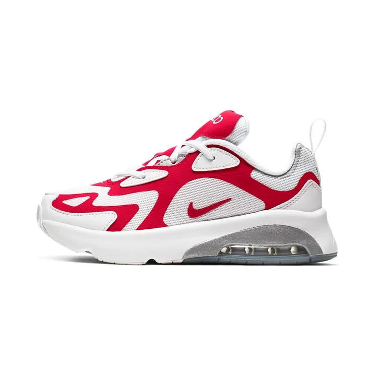 Nike Air Max 200 PS “White / Metallic Silver / University Red” (AT5628-101)