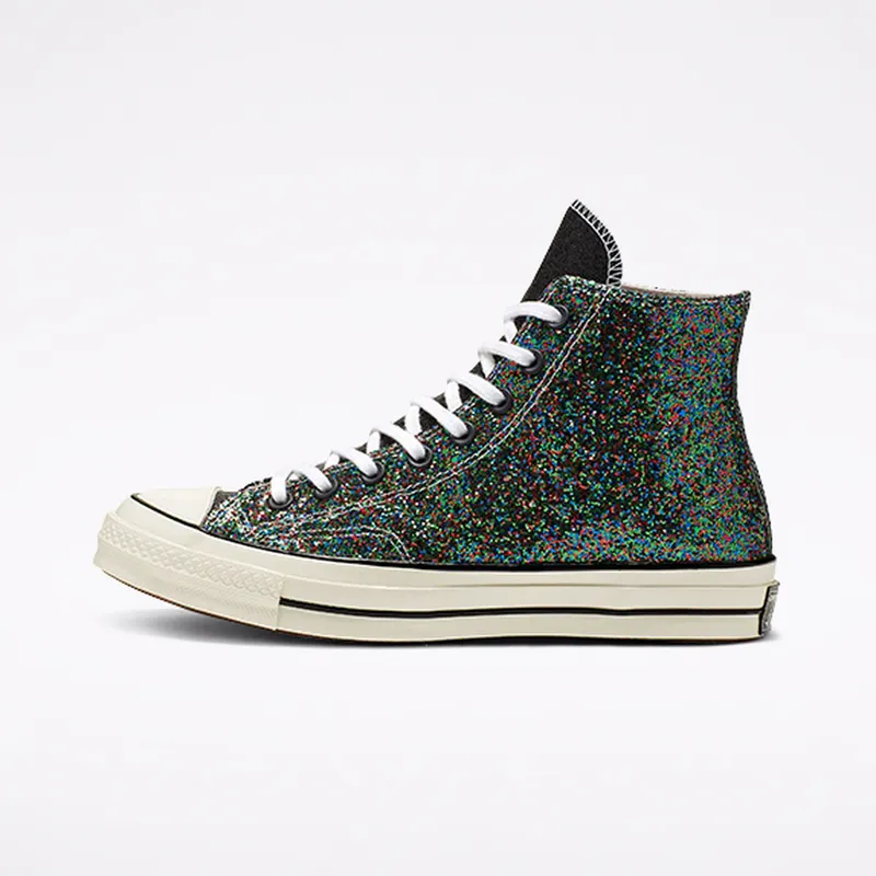 Converse Chuck Taylor All-Star 70s Hi JW Anderson Glitter Multi-Color Black/White-Egret (164697C)