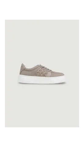 Armani Exchange Sneakers met plateauzool en logo met stras – Wit (XW002788AF23057)