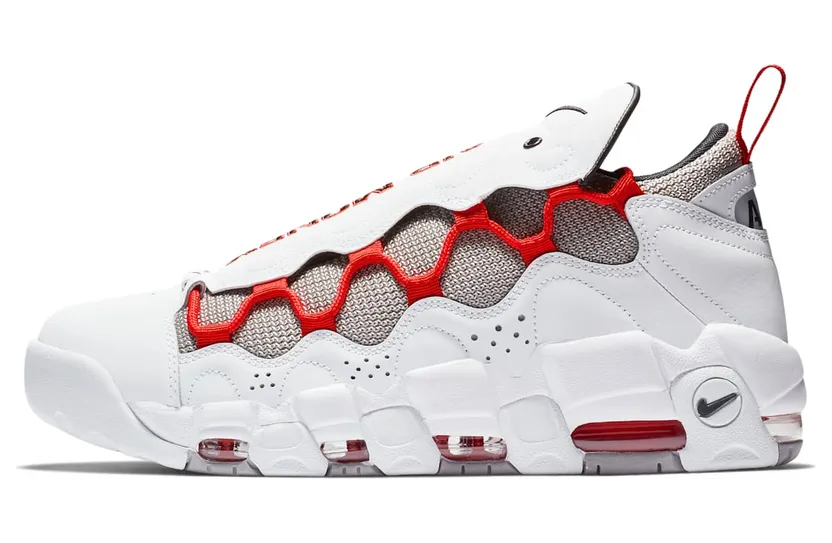 Nike Air More Money White Habanero Red Atmosphere Grey