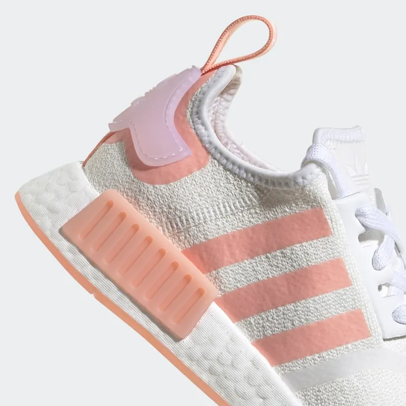Adidas NMD_R1 ‘White Haze Coral’ Cloud White/Cloud White/Haze Coral (FV8730)