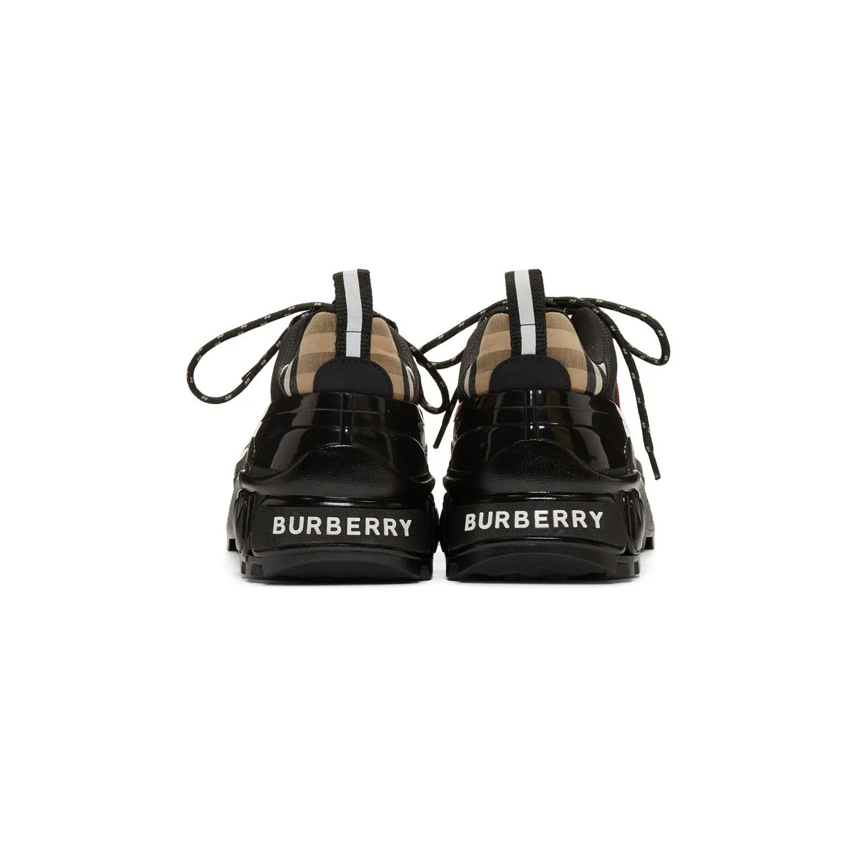 Burberry Black & Beige Arthur Sneakers (8020680) (4)