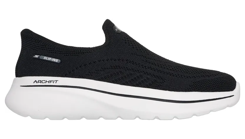 Skechers Slip-ins Relaxed Fit: GO Walk Arch Fit N-Joy “Arianne Sneaker Black” (125843BLK)