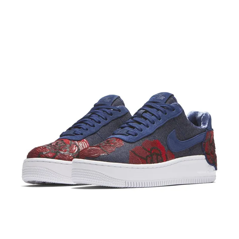 Nike Air Force 1 Upstep Low Denim Rose Blue (W) Binary Blue/Binary Blue (898421-401)