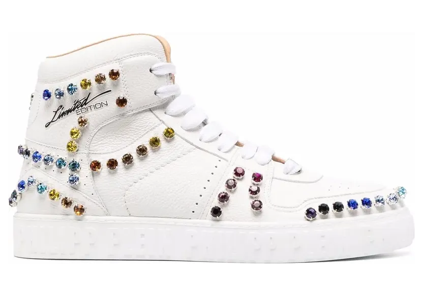 Philipp Plein verfraaid met kristallen “White” (SABSMSC3392PLE010N)