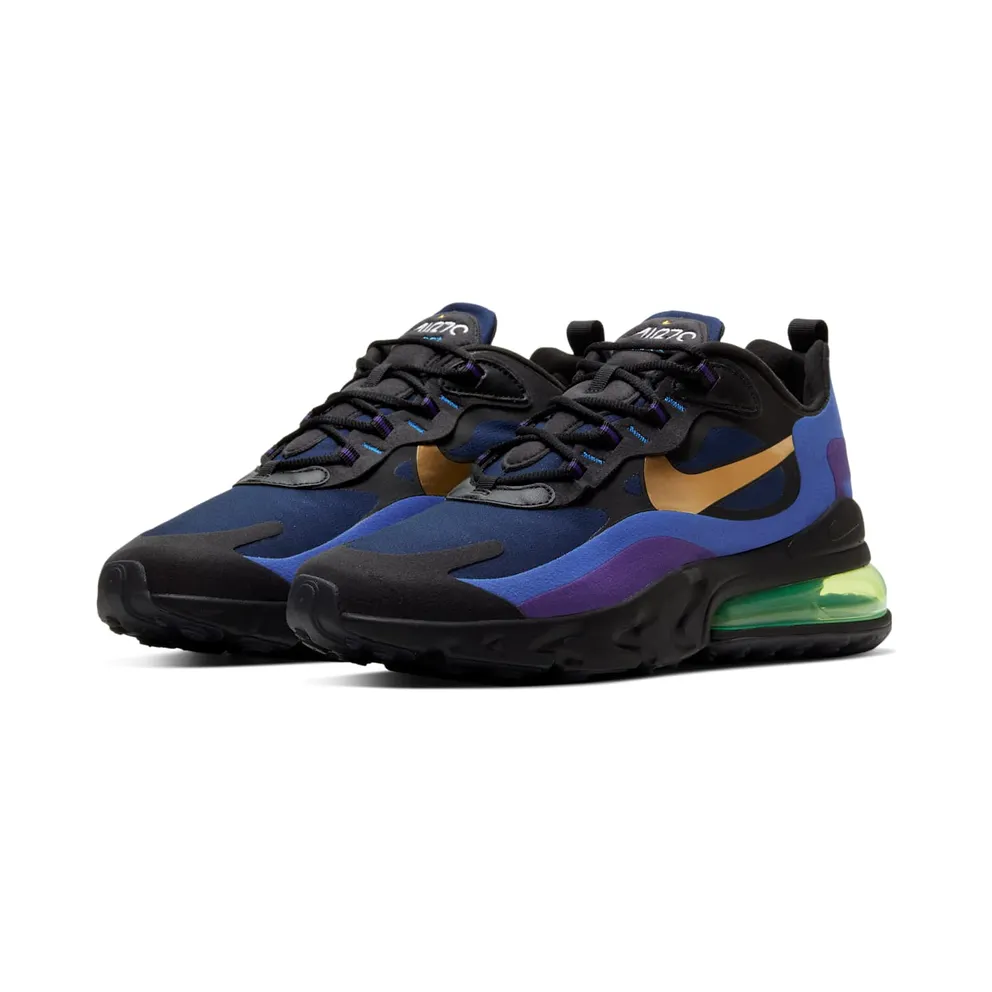 Nike Air Max 270 React Heavy Metal Black/Deep Royal Blue/Hyper Royal (AO4971-005)