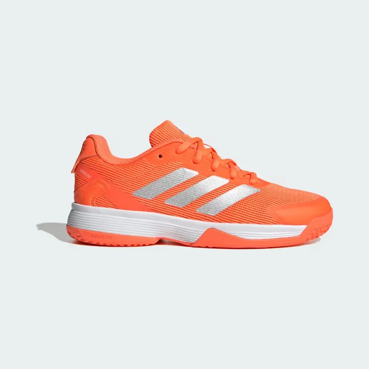 adidas Ubersonic Tennis Shoes Kids “Lucid Orange / Silver Metallic / Cloud White” (JR4509)