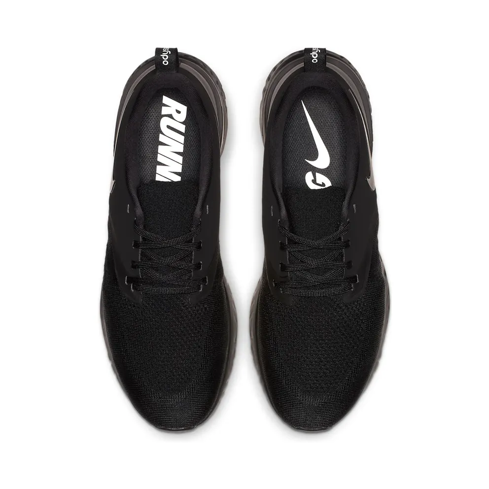 Nike Odyssey React 2 Flyknit Triple Black Black/Black-White (AH1015-003)